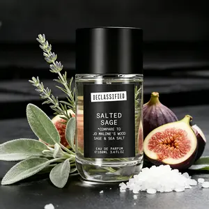 Declassified SALTED SAGE  | Long-Lasting Aromatic fragrance |  Fig Tree, Grapefruit，Marine Notes，Amberwood& Clary Sage |100ml Unisex Eau de Parfum