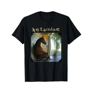 Humorous Ketamine Horse Emergency TShirt Featuring Sitting Horse Design for Casual Wear