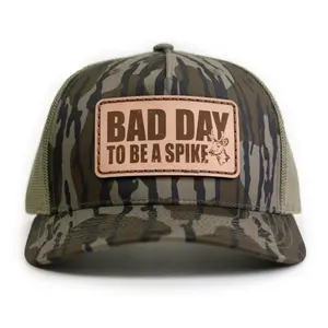 Generic Camo Trucker Hat, Funny Hunting Snapback Cap, Adjustable Mesh Back Outdoor Hat, Deer Hunter Baseball Cap for Men