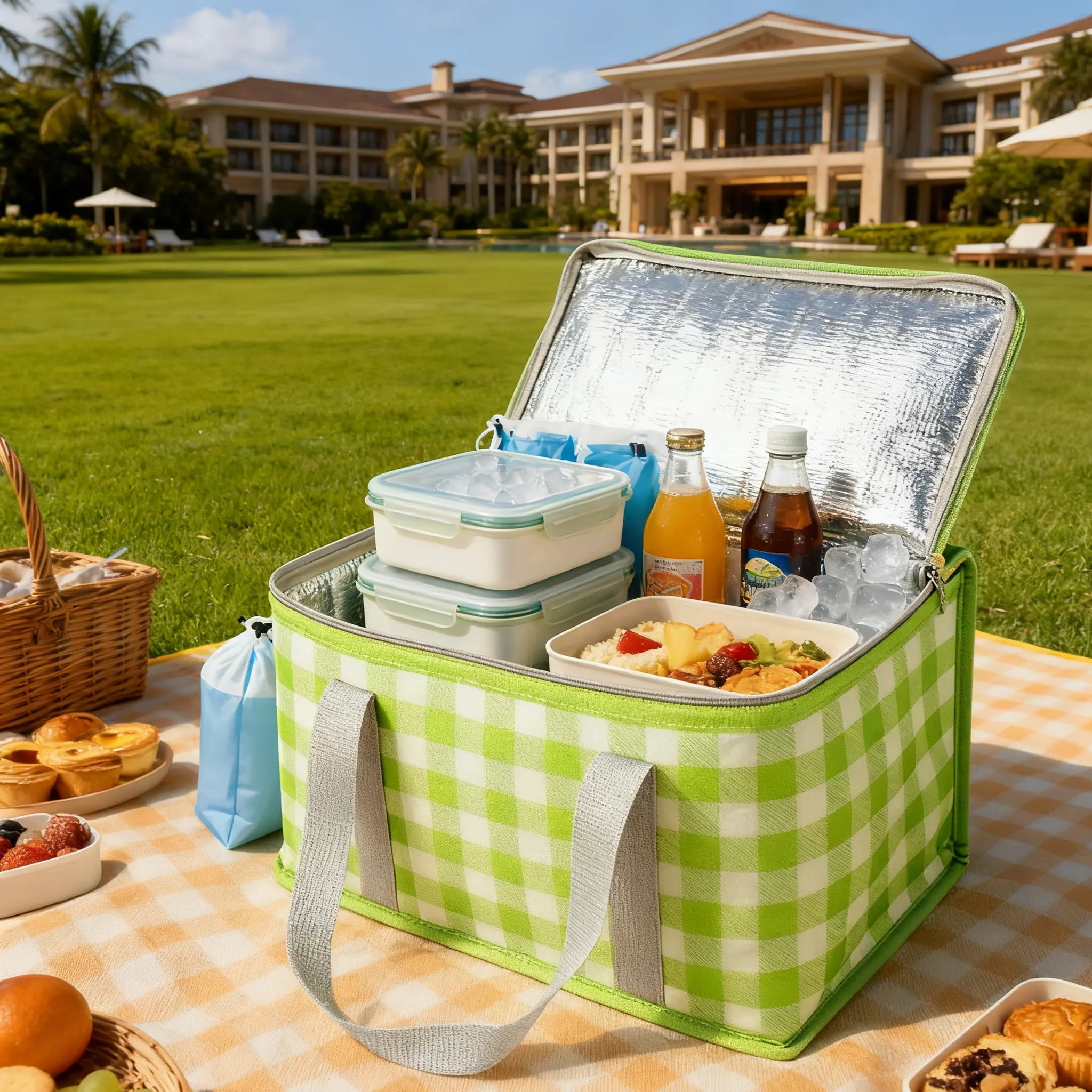 High-Strength Oxford Cloth Multifunctional Insulated Bag, Thermal Insulated Cooler Bag with Thick Insulation for Hot/Cold Food-Drinks Freshness, Odor-Free, Lightweight Portable for Daily Shopping