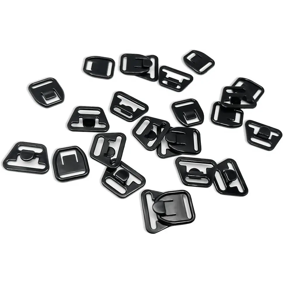 Bra Clips 5/8" Black Two Part Clip Plastic Fasteners  Clips Maternity Bra Quick Clip Bra Clips 10 in a Pack