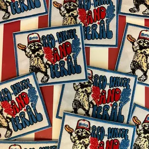 Raccoon iron on Patch