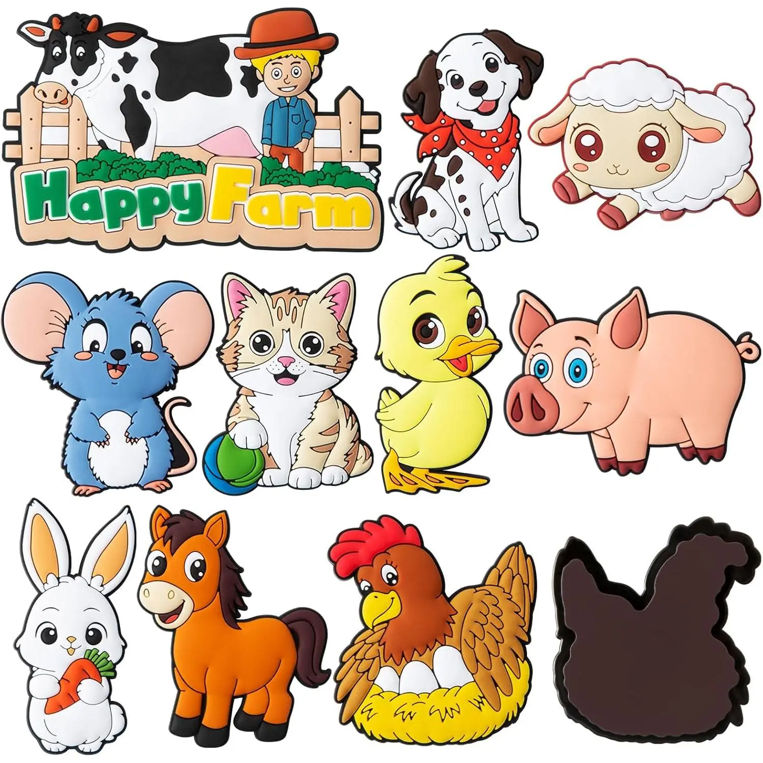 Fridge Magnets for Toddlers 1-3-Cute Fridge Magnets for Kids Large Farm Animal Magnets for Fridge Strong Refrigerator Magnets for Toddlers Babies Fun Educational Toys Gift for Boys & Girls Ages 1+