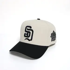 SATIN UNDER BRIM HYBRID SD CUSTOM 9999 WS HAT SNAPBACK CREAM/BLACK