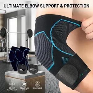 Arm & Elbow Compression Sleeve (1 Pair) - Tennis Elbow Braces for Tendonitis Relief, Arm Guards Support for Golfers, Weightlifting, Men & Women, Pain Relief Sleeve for Sports, Gym, Workout, Arthritis, Joint Support, Comfortable Breathable Fit