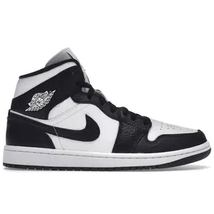 Jordan Women's 1 Mid Split Black White Basketball Shoes, from StockX