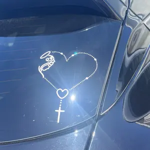 Rosary car decal