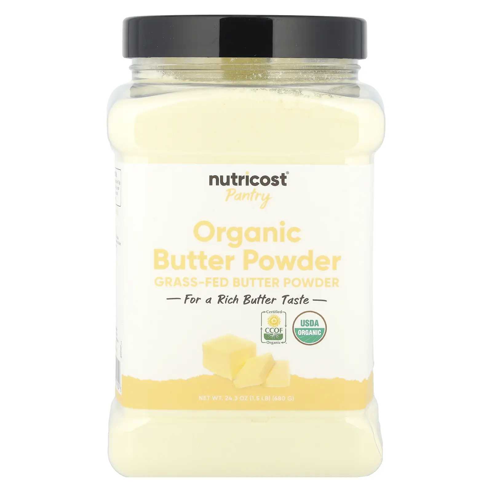 Nutricost Pantry, Organic Butter Powder, 24.3 oz (680 g)