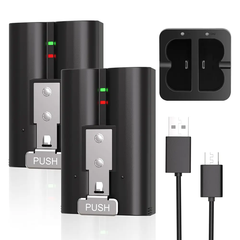 【DealsForYouDays】2-Pack 7200mAh Replacement Battery for Ring Doorbell Indoor Camera with Dual Charging Station & LED Indicators for Ring Video Doorbell 2/3/3 Plus/4 Spotlight and Stick Up Cam TikTokShopBlackFriday