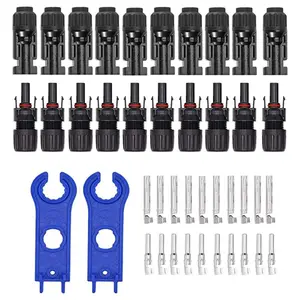 20 PCS Solar Connectors with Spanners Solar Panel Cable Connectors 10 Pairs Male/Female for M-C4 Connector