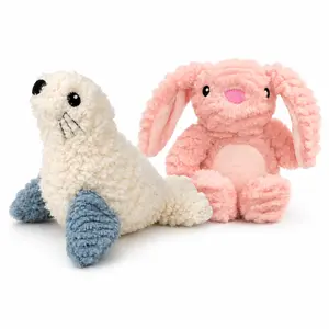 Hoomate Squeaky Fluffy Bunny Cat Toy (Blush Pink)