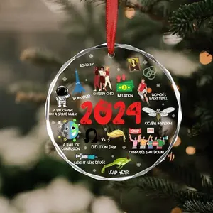 Notable Events 2024 Christmas Ornament, Year To Remember Ornament, Funny Year In Review, Newsmaker Cute 2024 Ornament, Commemorative 2024, Xmas Tree