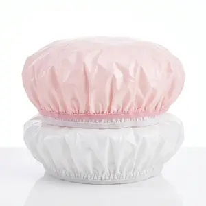 Waterproof Shower Cap Set Reusable Double Layer for Women