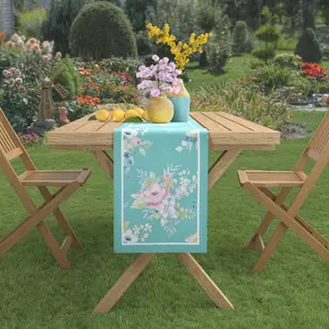 Esme Turquoise Table Runner 72"