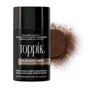 Toppik Hair Building Fibers, Fill In Fine or Thinning Hair Instantly Thicker, Fuller Looking Hair, Medium Brown