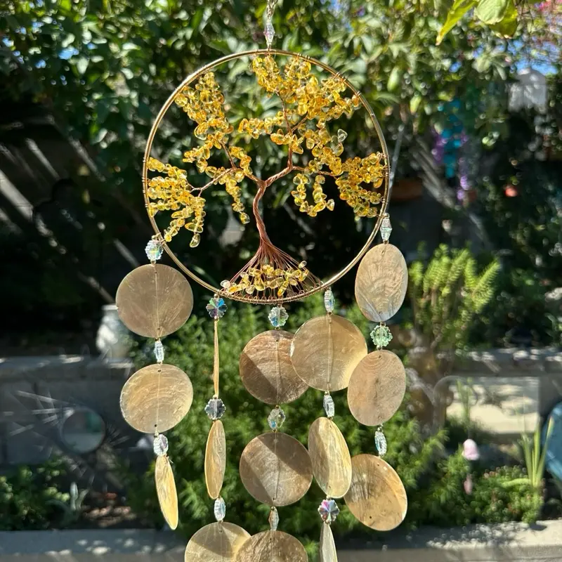 Tree of Life Wind Chime, Home Decor Hanging Ornament for Living Room, Patio