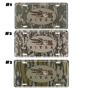 Sitka Camo License Plate – Mossy Oak Bottomland Aluminum Car Tag  Hunting Outdoor Style Plate  Durable Front Tag for Trucks & SUVs