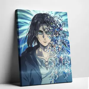 Eren Yeager Poster - Attack on Titan Anime Wall Art, Motivational Manga Print, Aesthetic
