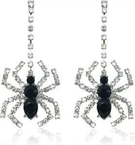 Halloween Spider Dangle Earrings - CZ  Gifts for Women