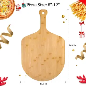 Spot bamboo wooden pizza plate pizza plate bamboo pizza shovel wooden cheese board 12 inch 15 inch bread board