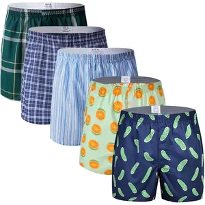 Boxers for Men Pack Woven Relaxed Fit Big Tartan Moisture Wicking Assorted Color Value Multipacks