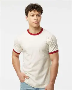 Men's Fine Jersey Ringer T-Shirt - Tultex 246 Style