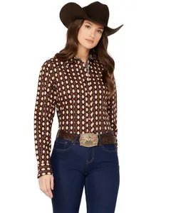 Cinch Women's Women'S Southwestern Long Sleeve Button-Down Western Shirt - Msw9165038