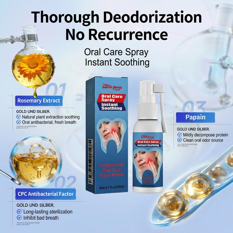 Oral Care Spray - Helps Prevent Tooth Sensitivity, Freshens Breath, Aids in Cavity Prevention, Soothes Gum Discomfort, Inhibits Bacteria, Eliminates Bad Breath and Provides Gentle Daily Oral Protection.