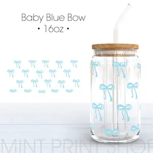 Baby Blue UV DTF Cup Wrap