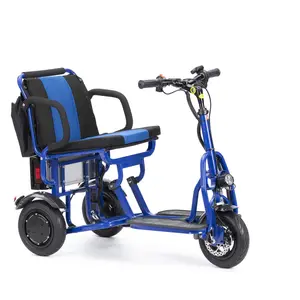 Cougar Folding 3-Wheel Scooter – Ultra-Light 50 lb, 15 mi Range, 10 mph, Quick Fold, Dual Brakes