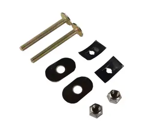 Avalon Closet Toilet Bolt Kit 3-1/2" x 1/4" Pack of 10 with Bolts Nuts and Washers for Secure Installation Easy Setup No Tools Required