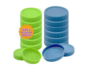 Mason Jar Lids for Ball, Plastic Caps for Canning and Storage Jars