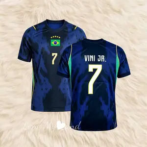 7# Vini JR 2026 Home Short Sleeve Soccer Jersey Quick-Dry