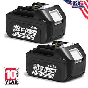 2Pack For Makita 18V 6.0Ah LXT Lithium-Ion Battery BL1830 BL1850 BL1860 Tool Kit