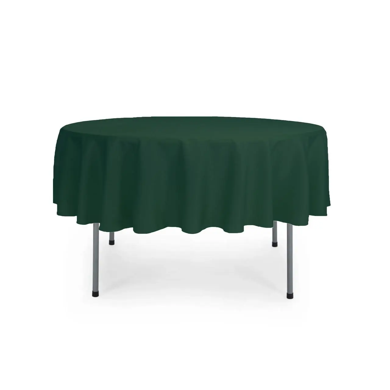 70 Inch Round Polyester Tablecloth Hunter Green