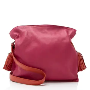 Pre-owned Loewe Calfskin Shoulder Bags Mellow Nappa Flamenco Tassel Shoulder Bag
