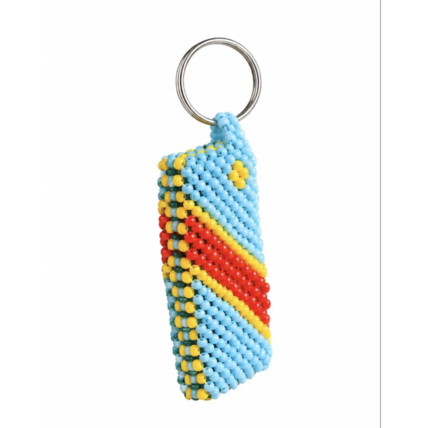 Congo Handmade Beaded Keyholder from Nairobi - Colorful Beadwork Design