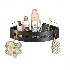 Wall-Mounted Bathroom Storage Rack, Plastic Triangle Shelf for Sink & Corner Organization, No-Drill Design, New Condition