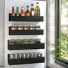 4 Pack Magnetic Spice Rack Organizer with Hooks for Refrigerator and Oven, Black Spice Seasoning Rack Fridge Organizers and Storage for Kitchen