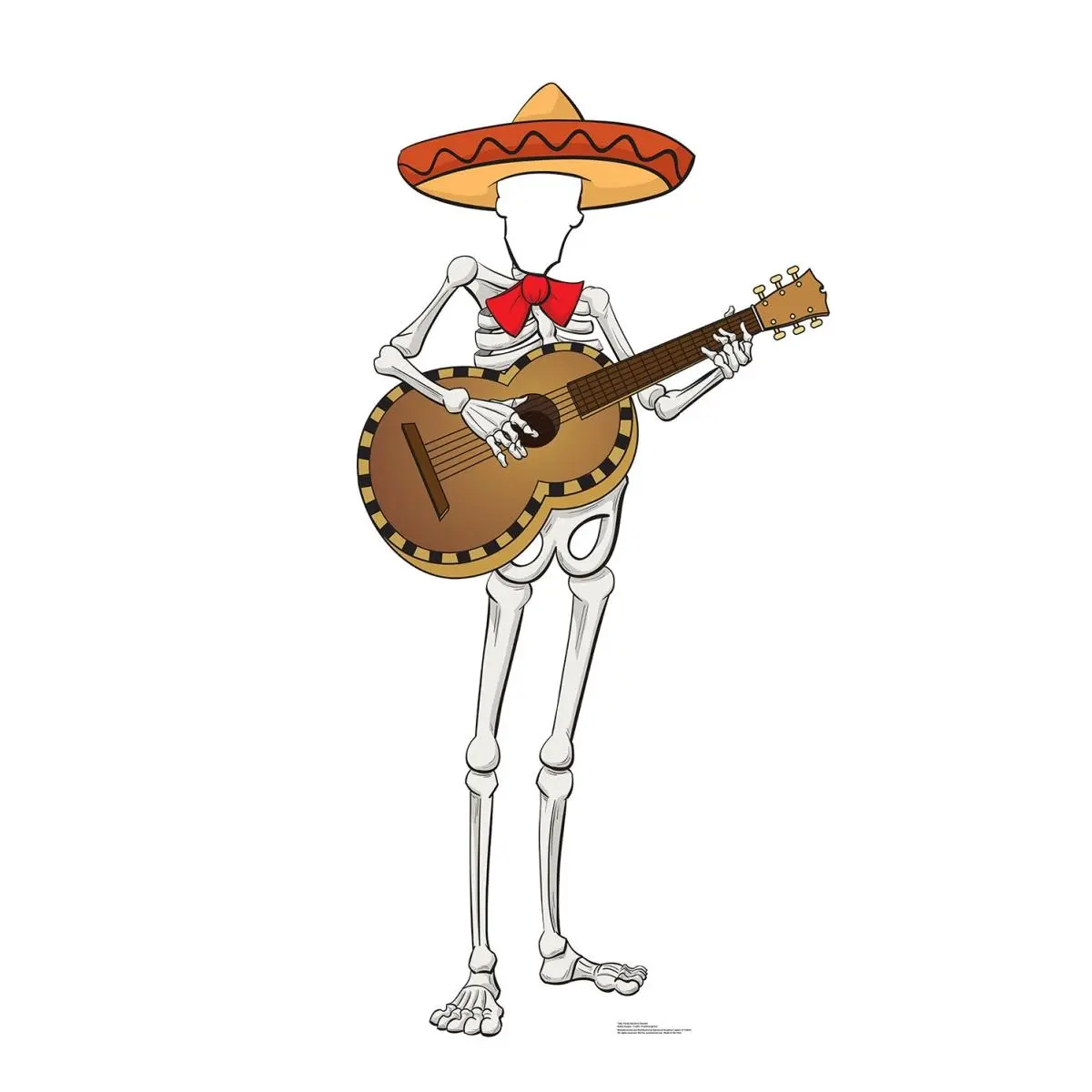 Advanced Graphics Fiesta Mariachi Skeleton Cardboard Cutout Decor, 68x35" Spooky Halloween Standup Home Decor for Festive Celebrations