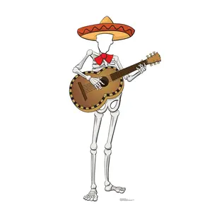 Advanced Graphics Fiesta Skeleton Cardboard Cutout Decor, 68x35in Spooky Halloween & Day of the Dead Celebrating Standup Standin