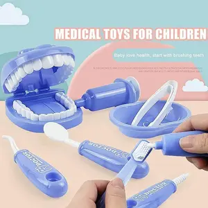 Dentist Check Tooth Model Set, 9pcs/set  Educational Role-playing Learning Toy Set, Pretend Play Dentist Playset for Birthday Gifts