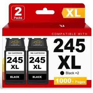 245XL 246XL Ink  Replacement for  245 246 XL PG245 CL246 for  PIXMA MG2525 MG3022 MX490 TS202 TS3322 TR4520 TS302 TR4527 Cannon Printer Ink Cartridges (2 Black Combo)