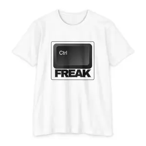 Control Freak Unisex T-shirt, Control Freak Novelty Tee, Cntrl Freak Shirt, Men's Women's Graphic Top, Funny Gift for Him Her, Black Cotton