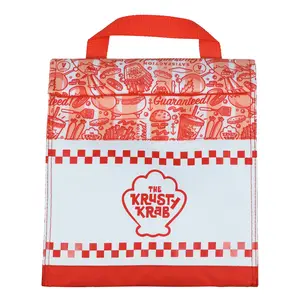 SpongeBob SquarePants The Krusty Krab Lunch Sack Fold Top Insulated Tote Bag 10"