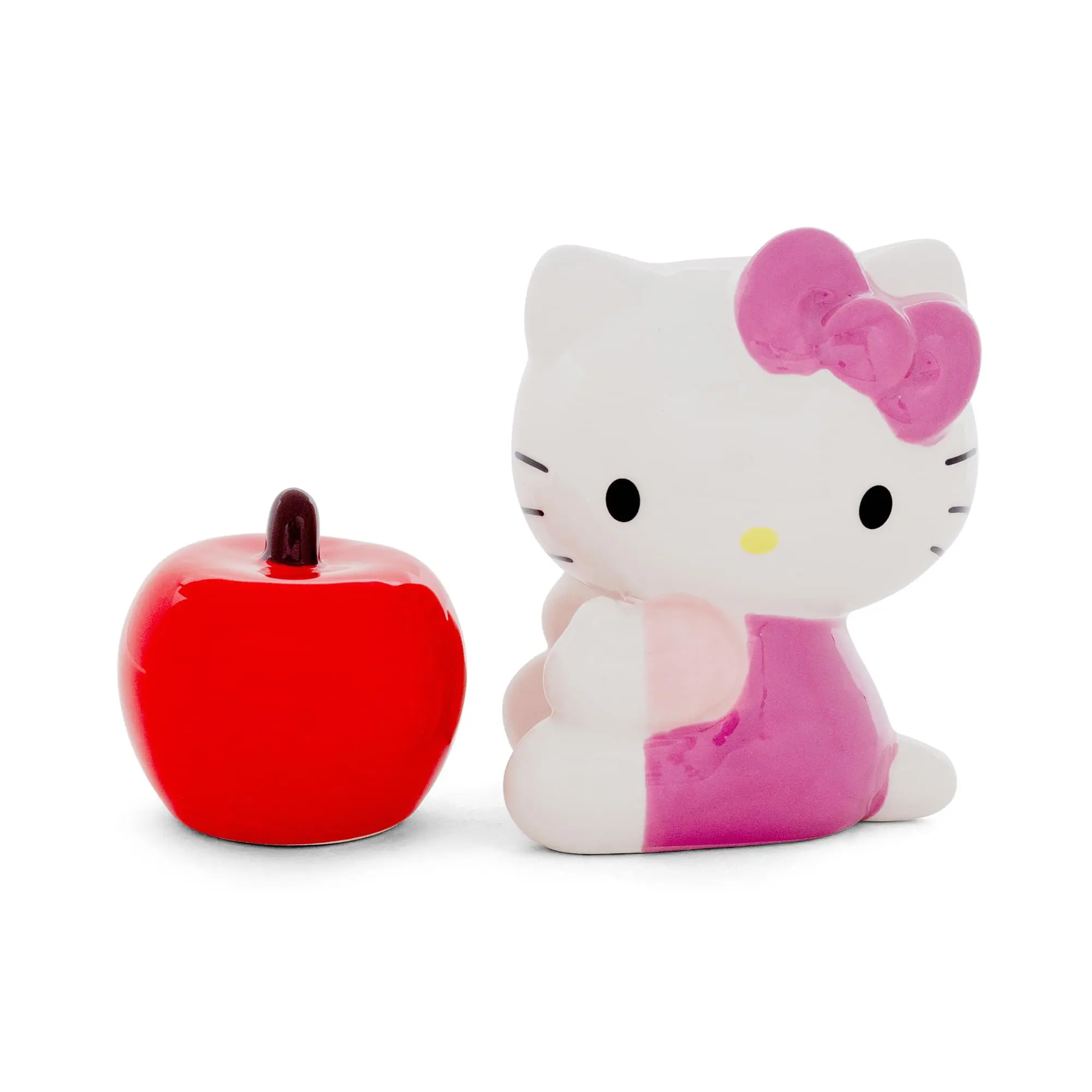 Sanrio Hello Kitty Themed Ceramic Refillable Kitchen Seasoning Salt+Pepper Duo, Tableware Set for Home Dining Use