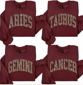 Full 12 Minimalist Zodiac Sweatshirt, Maroon & Color Cute Horoscope Astrology Graphic Sweatshirt, Unisex Crewneck Sweatshirt, Personalized Zodiac Energy Gift for Birthday, Star Sign Lovers, Celestial Sweatshirt