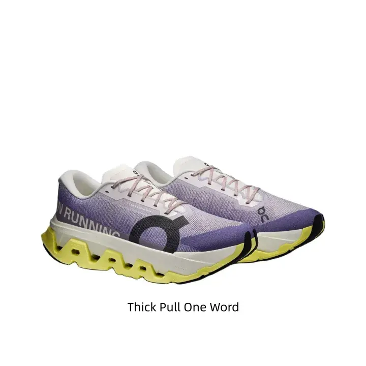 Gradient Purple-Yellow Chunky Running Sneakers - Soft Stretch Breathable Knit Overlays, Modern Hollow Honeycomb Cushion Sole, Vivid Pastel Silhouette, Game-Changer Design for Active Use & All-Day Wear (Sports Collectible Shoes), Unisex