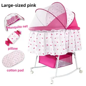 Baby crib, Breathable Baby Bassinet with Mattress,newborn crib, adult bed, baby rocker, toddler crib, multi-functional, movable and foldable,travel bassinet