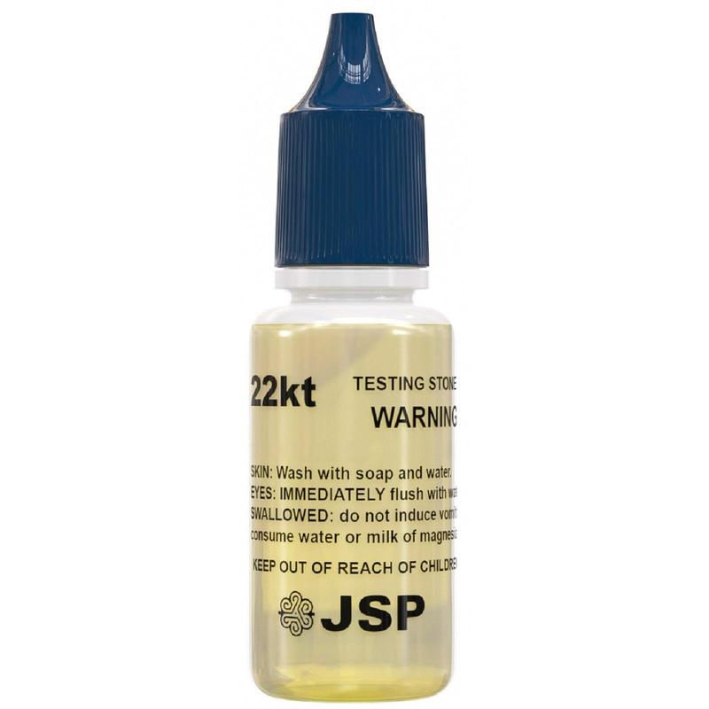 GTE Gold Silver Platinum Testing Kit - 9K 10K 12K 14K 18K 22K 999 925 Sterling - 15ml JSP Solutions & 2x4" Test Stone - Professional Grade for Jewelers & Collectors